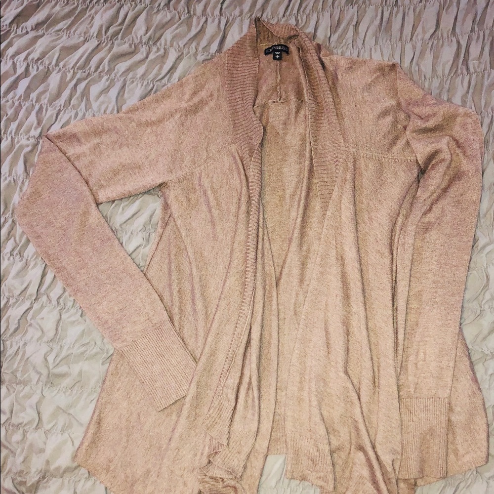 Express cashmere blend high low